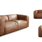 Hyde Saddle Leatherette Sofa by Diamond Sofa