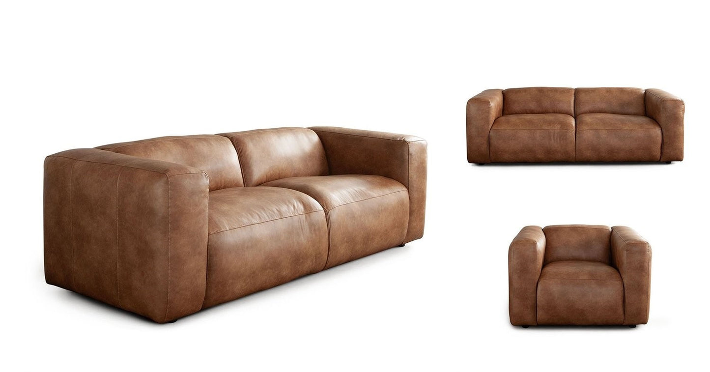 Hyde Saddle Leatherette Sofa by Diamond Sofa