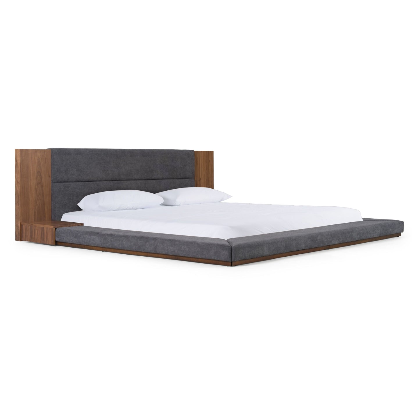 Jagger Modern Dark Grey & Walnut 5 Pc Bedroom Set