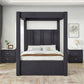 Jayla Black Velvet Canopy Bed