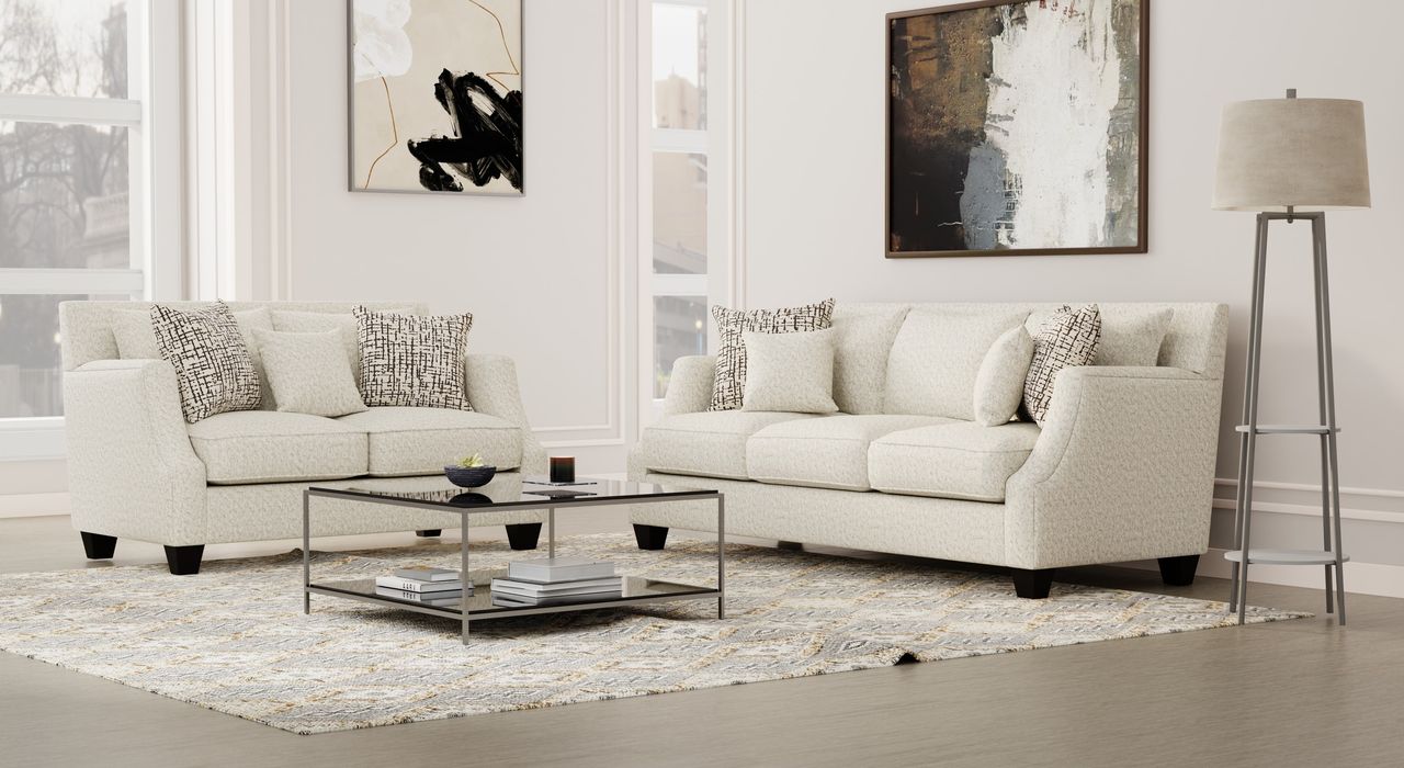 Jazz Cuddle Cream Sofa & Loveseat