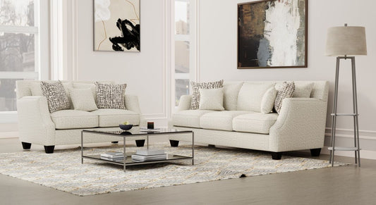 Jazz Cuddle Cream Sofa & Loveseat