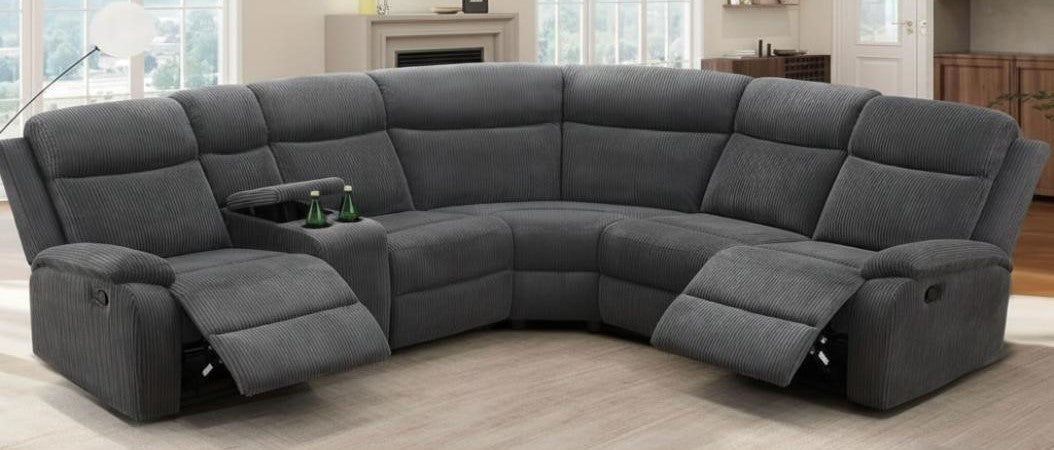 Kerman 3 Pc Gray Motion Sectional