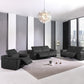 Global United 9762 Black 3 Pc Sofa Set