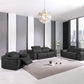 Global United 9762 Black 3 Pc Sofa Set