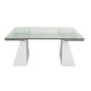 Latrobe Modern Extendable Quartz Stone & Glass Dining Set