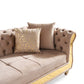 Julia Velvet Sectional Taupe
