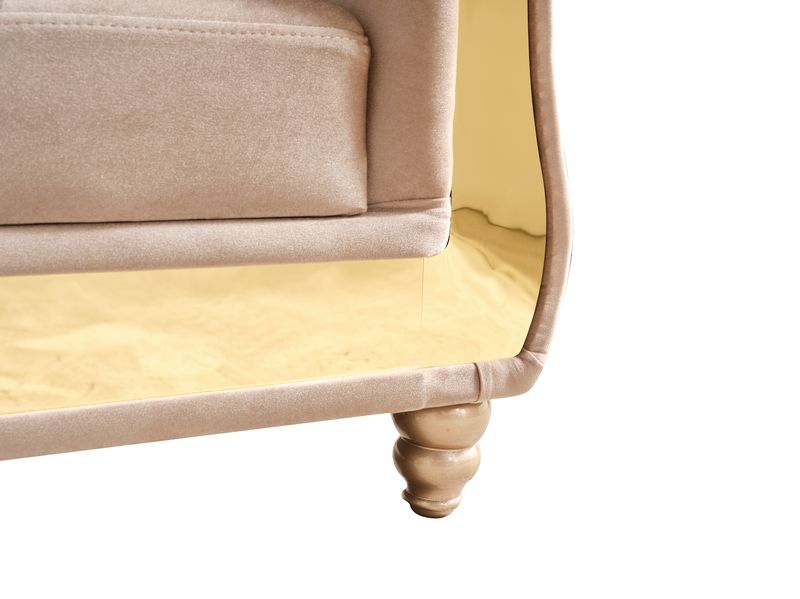 Julia Velvet Sectional Taupe