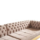 Julia Velvet Sectional Taupe
