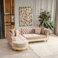 Julia Velvet Sectional Taupe