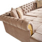 Julia Velvet Sectional Taupe