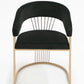 Modrest Linda Modern Black Velvet & Rosegold Dining Chair