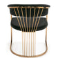 Modrest Linda Modern Black Velvet & Rosegold Dining Chair