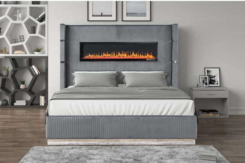 Lizelle King Upholstery Bed - Gray