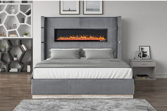 Lizelle King Upholstery Bed - Gray