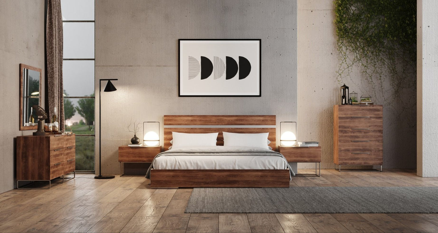 Lorenzo Italian Modern Light Oak Bedroom Set by VIG