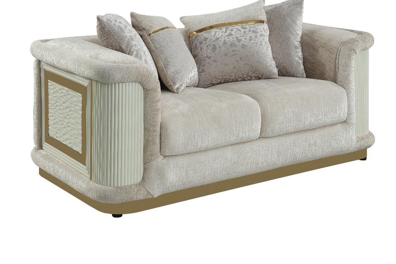Bona Cream Upholstered Sofa & Loveseat