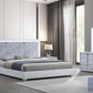 Luna White 4 Pc Bedroom Set - LED Headboard