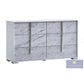 Luna White King 4 Pc Bedroom Set LED Headboard