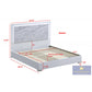 Luna White 4 Pc Bedroom Set - LED Headboard