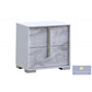 Luna White King 4 Pc Bedroom Set LED Headboard