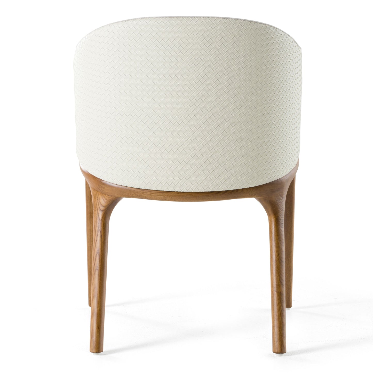 Lunde Cream Fabric & Walnut Dining Chair