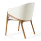 Lunde Cream Fabric & Walnut Dining Chair