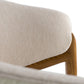 Lunde Cream Fabric & Walnut Dining Chair