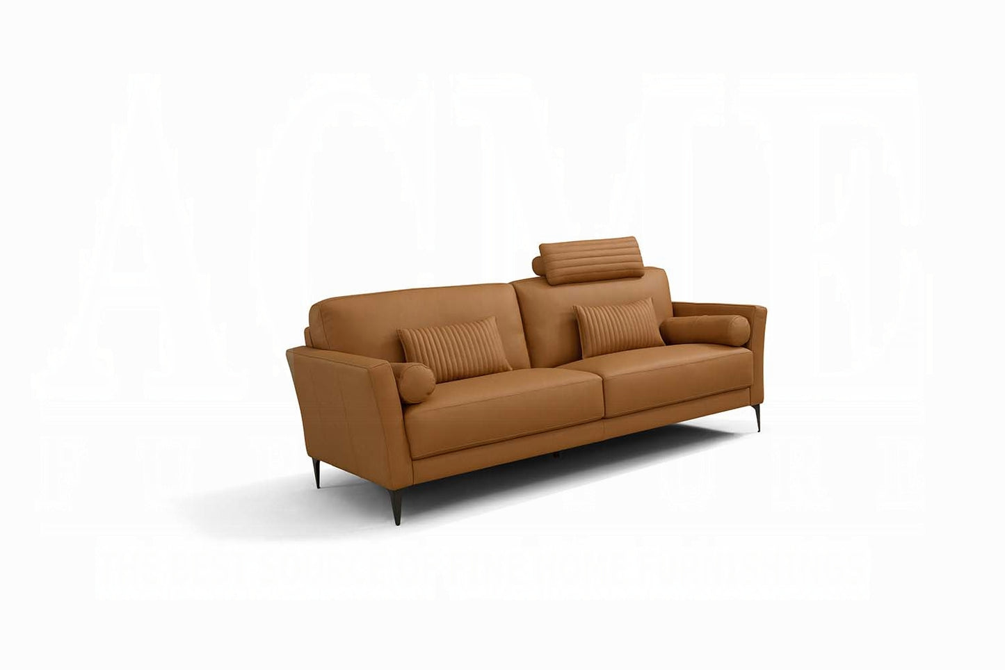 Tussio Saddle Tan Leather Sofa Set