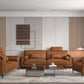 Tussio Saddle Tan Leather Sofa Set