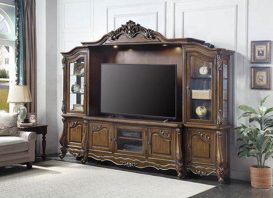 Latisha LV01355 Antique Oak Entertainment Center