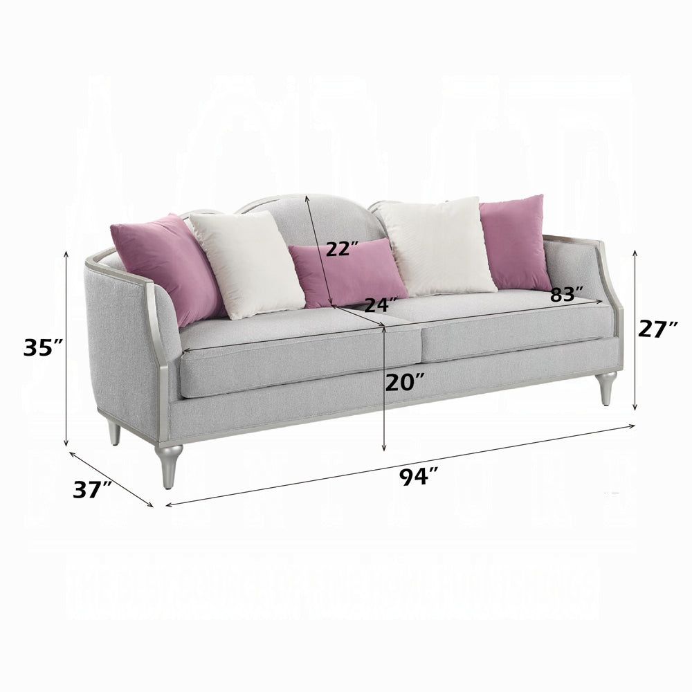 Kasa Linen Sofa & Loveseat Acme LV01499