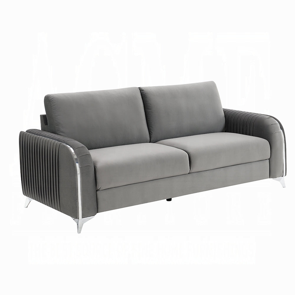Wenona 2 Pc Velvet Sofa Collection - 2 Colors