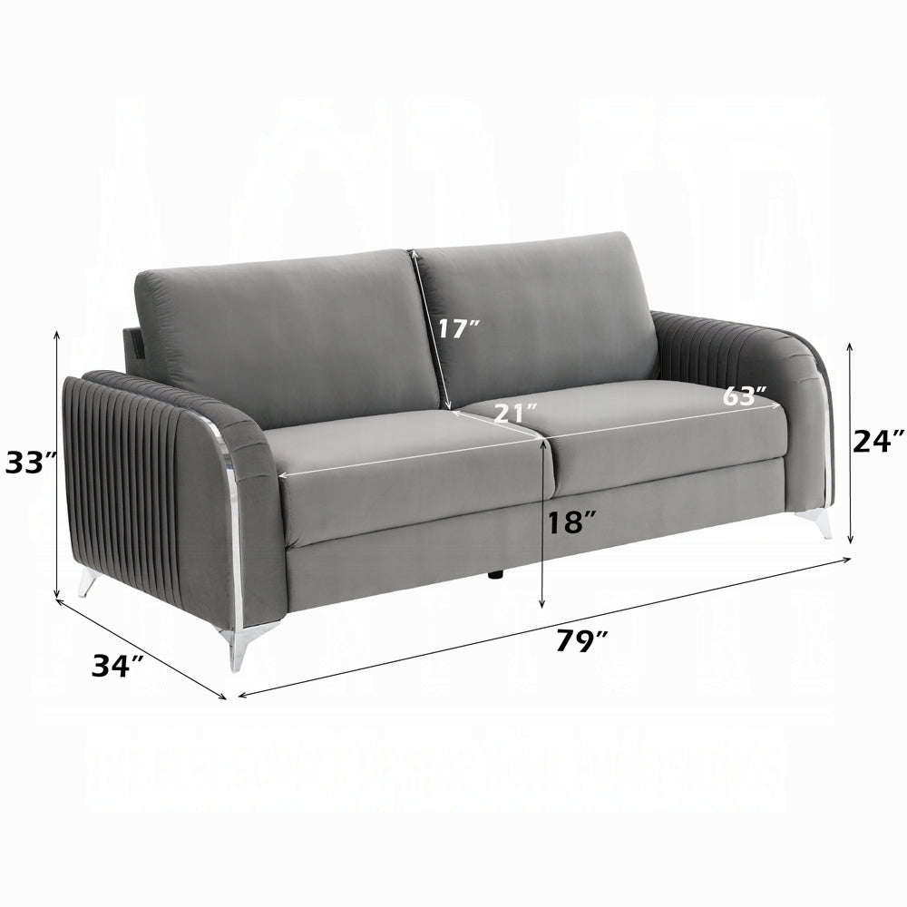 Wenona 2 Pc Velvet Sofa Collection - 2 Colors