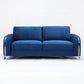 Wenona 2 Pc Blue Velvet Sofa Collection