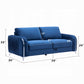 Wenona 2 Pc Blue Velvet Sofa Collection