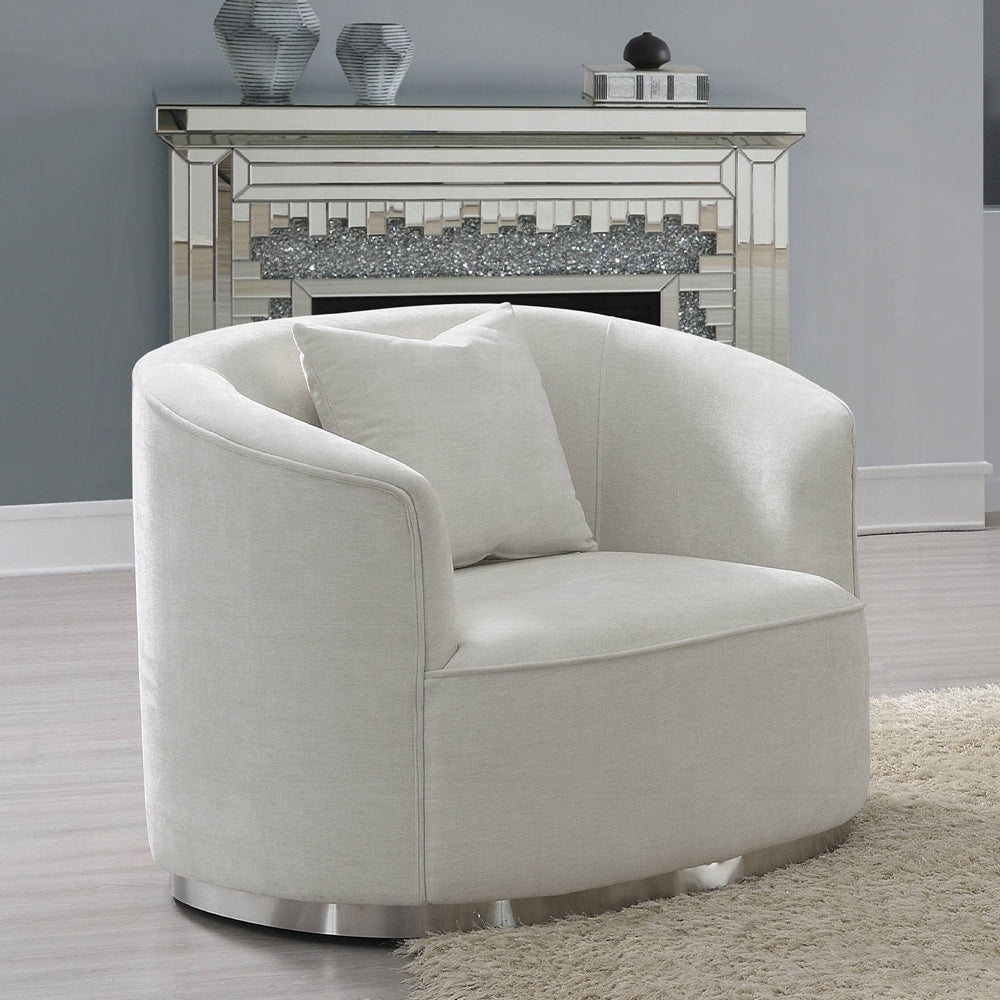 Odette Beige Chenille Chair LV01919