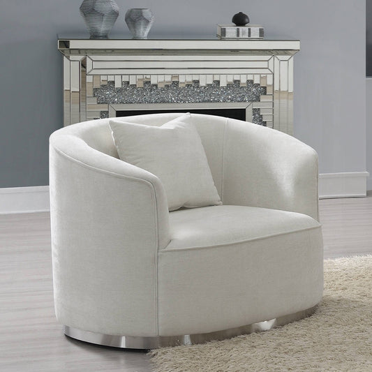 Odette Beige Chenille Chair LV01919
