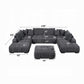 Chosen Sectional Sofa LV02840 w/6 Pillows