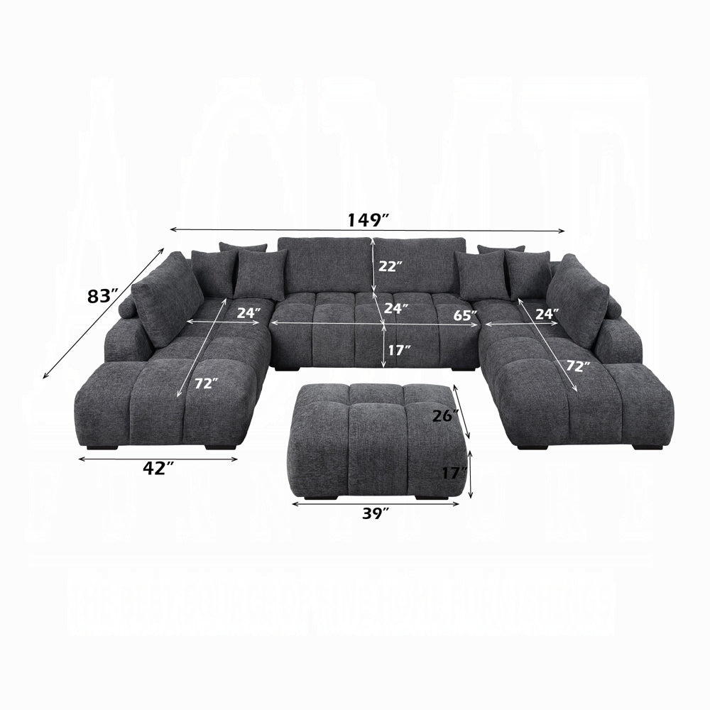 Chosen Sectional Sofa LV02840 w/6 Pillows