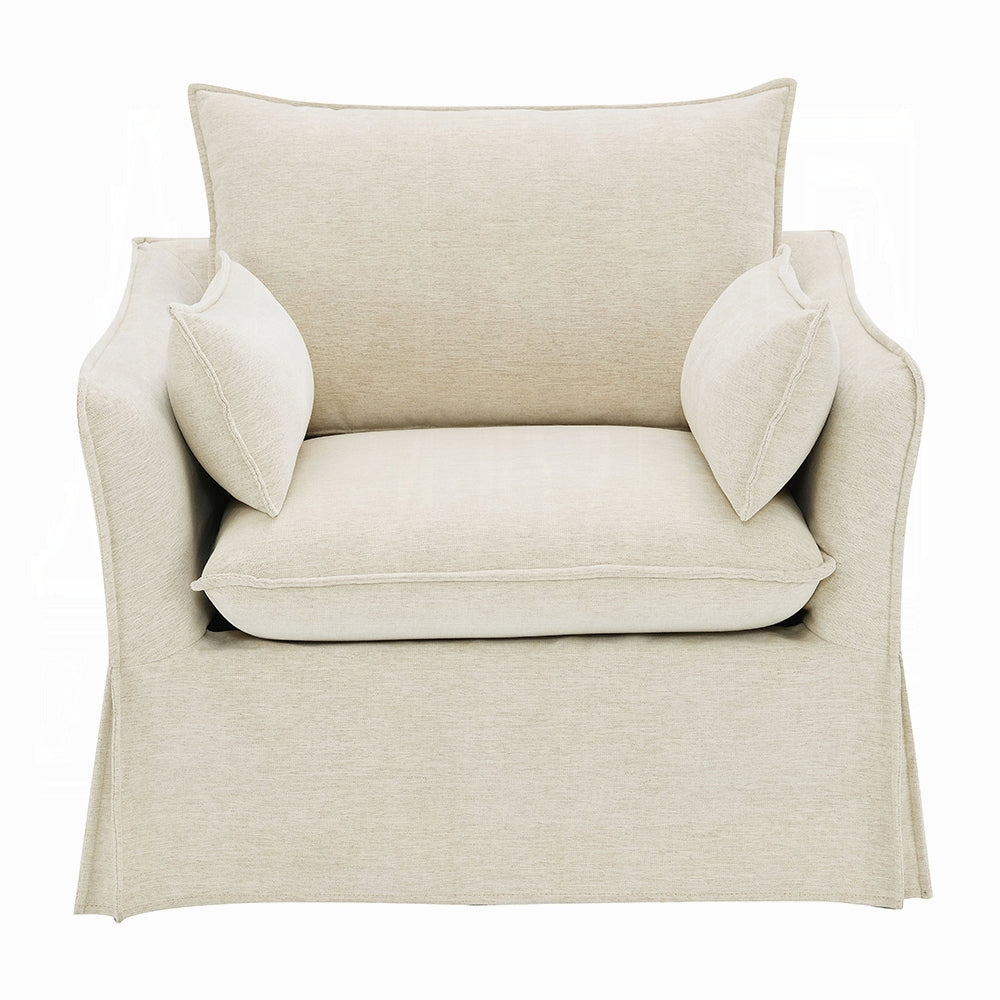 Shane Beige Linen Chair LV02912