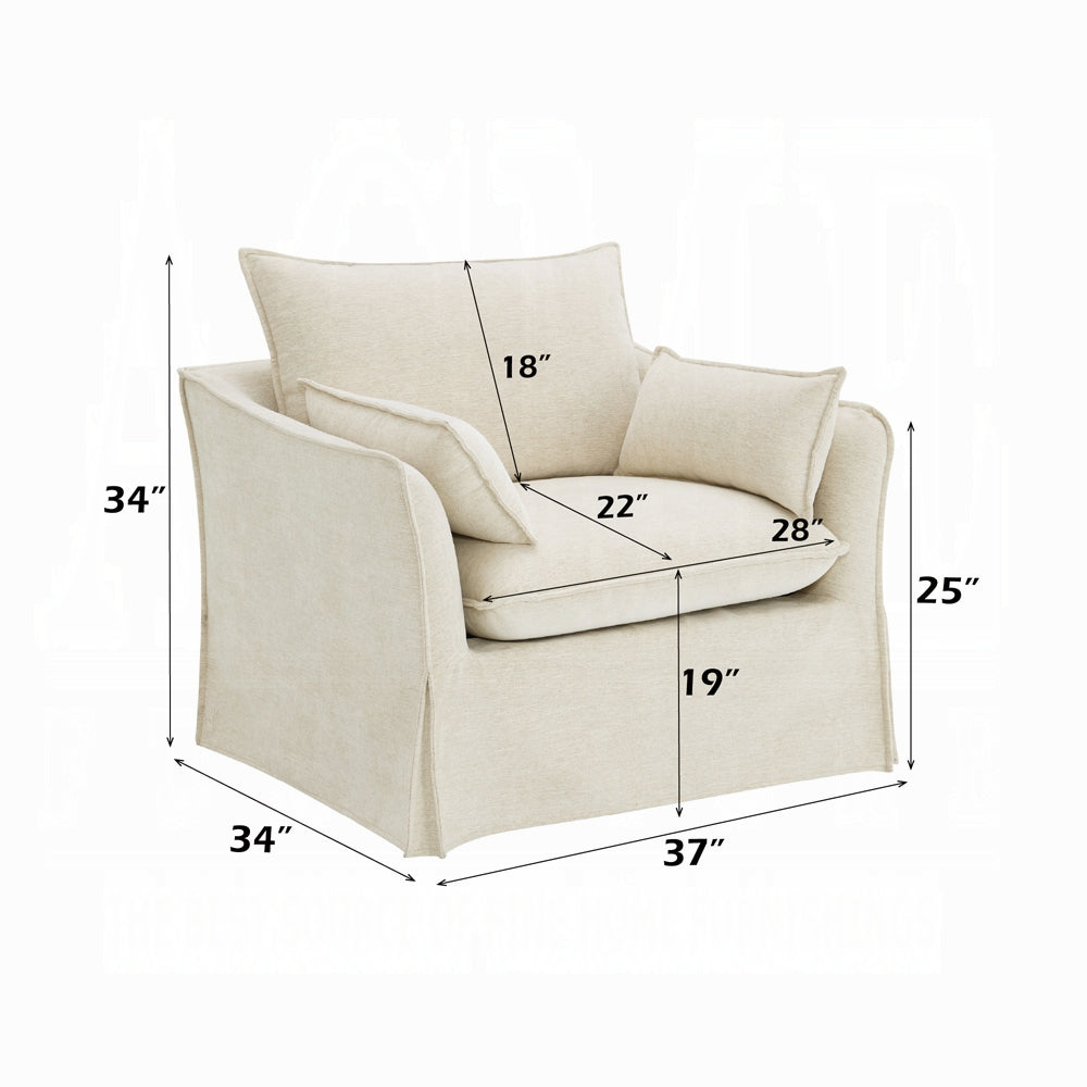 Shane Beige Linen Chair LV02912