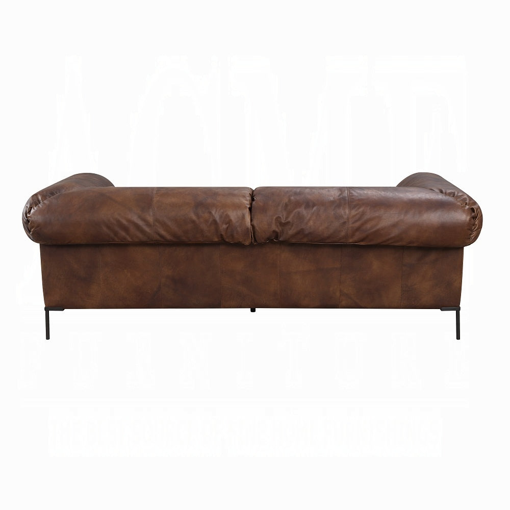 Jaron Mocha Leather Sofa LV02980
