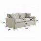 Upendo Beige Linen 2 Pc Living Room Set