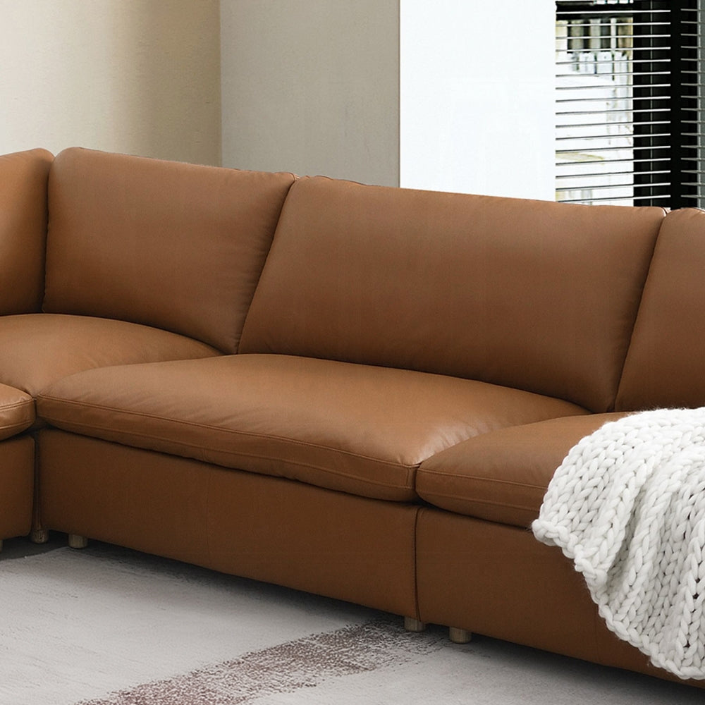 Brighton Top Grain Leather Modular Sectional