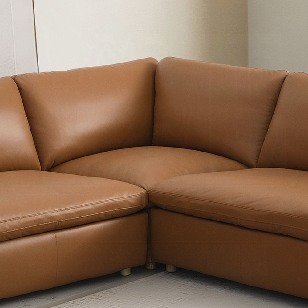 Brighton Top Grain Leather Modular Sectional