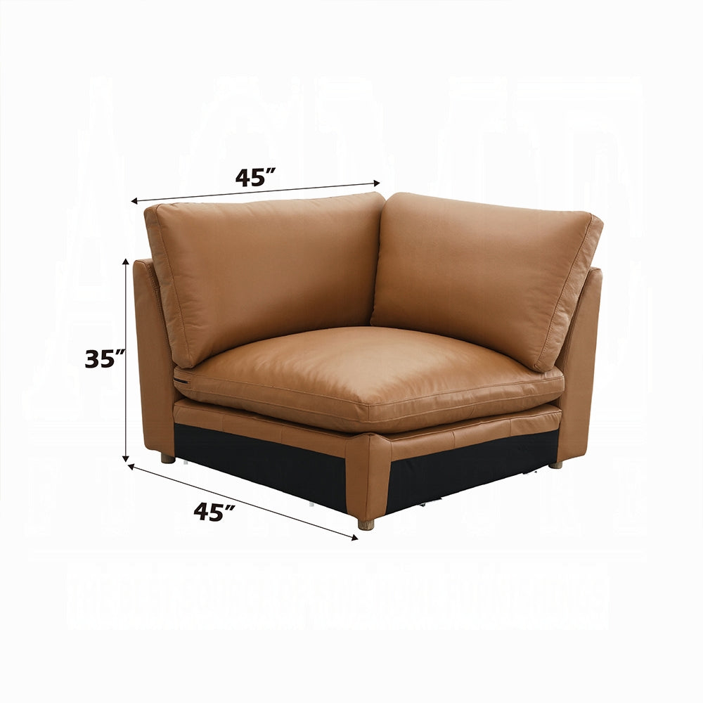 Brighton Top Grain Leather Modular Sectional