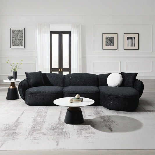 Lucifer Black Chenille Sectional LV03525