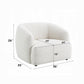 Lucifer White Chenille Chair LV03527