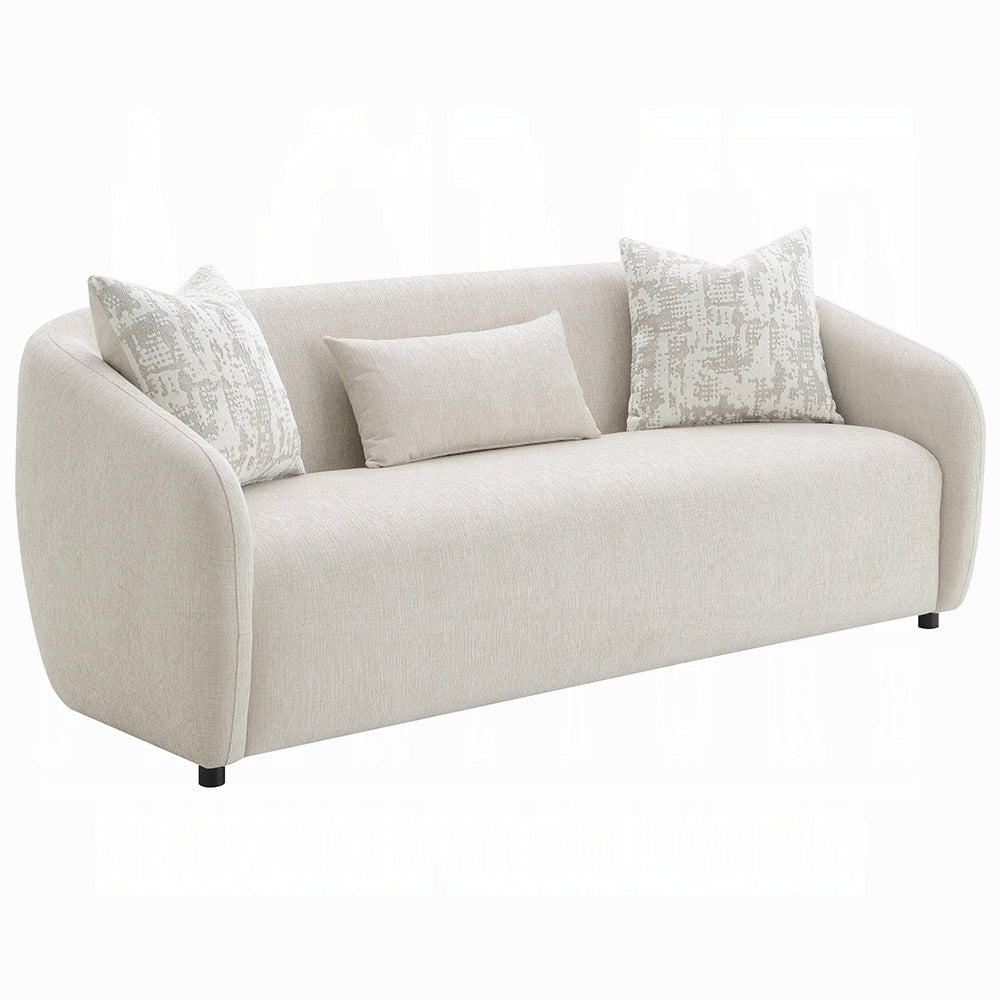 Etienne Beige Linen Sofa Collection by Acme